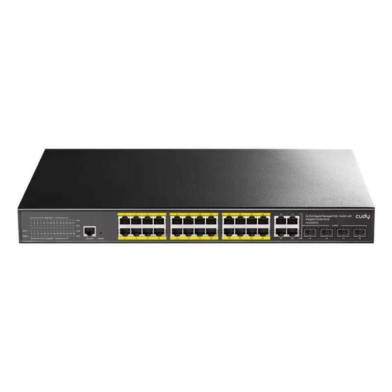 Valdomas jungiklis Cudy GS2028PS4 L2 Gigabit Ethernet 24 prievadai PoE