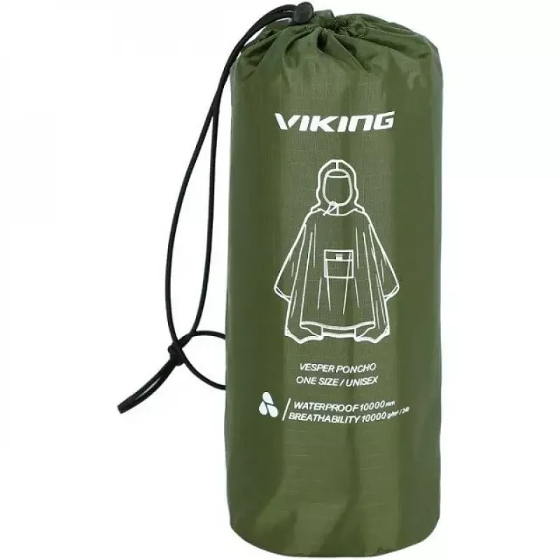 Lietaus pončas suaugusiems VIKING Vesper žalias