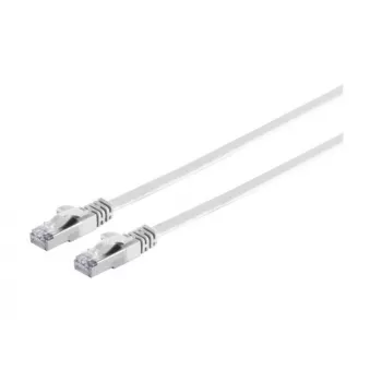 Microconnect V-FTP6A05W-FLAT plokščias CAT6a FTP tinklo kabelis 0,5 m baltas