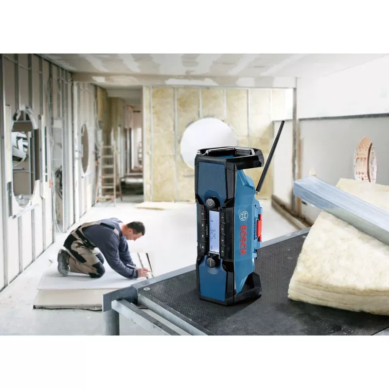 Bosch GPB 18V-2 C Professional nešiojamas skaitmeninis radijas, juoda, mėlyna, sidabrinė
