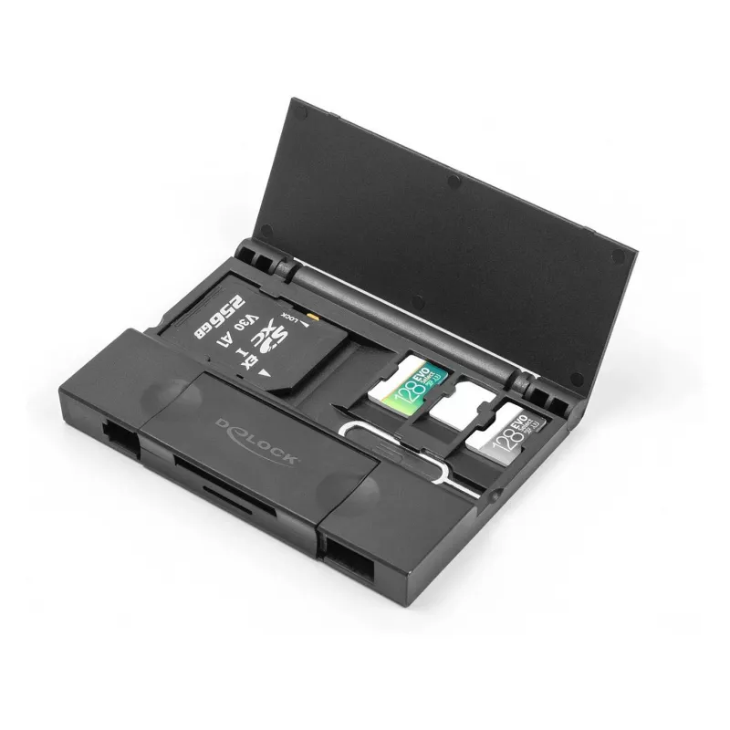 Card Reader DeLOCK 91014 USB 3.2 Gen 1 Type-A / Type-C Juoda MicroSD SD