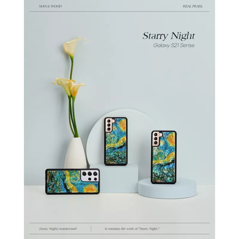 Apsauginis dėklas iKins, skirtas Samsung Galaxy S21+, žvaigždėto nakties juoda