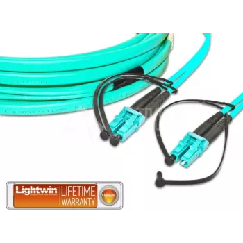Lightwin LDP-50 LC-LC 5.0 OM3 FD šviesolaidinis kabelis 5 m, vandens spalvos