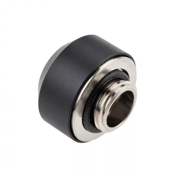 OPTIMUS 12 mm juodos spalvos hardtube jungtis – vienos suspaudimo movos jungtis kietiems vamzdeliams