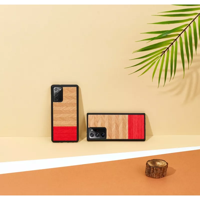 Man ir Wood apsauginis dėklas Samsung Galaxy Note 20 Ultra silkė azalija juoda