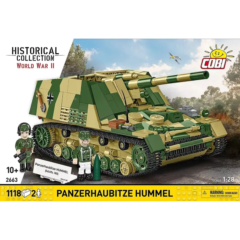 Konstrukcinis rinkinys Cobi Panzerhaubitze Hummel 1118 dalių modelio rinkinys