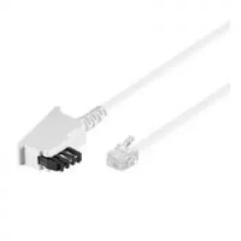 Wentronic Goobay TAE-F jungiamasis laidas (Universal-Pin Out), baltas, 6 m – TAE-F kištukas į RJ11/RJ14 kištuką (6P4C) (68540)