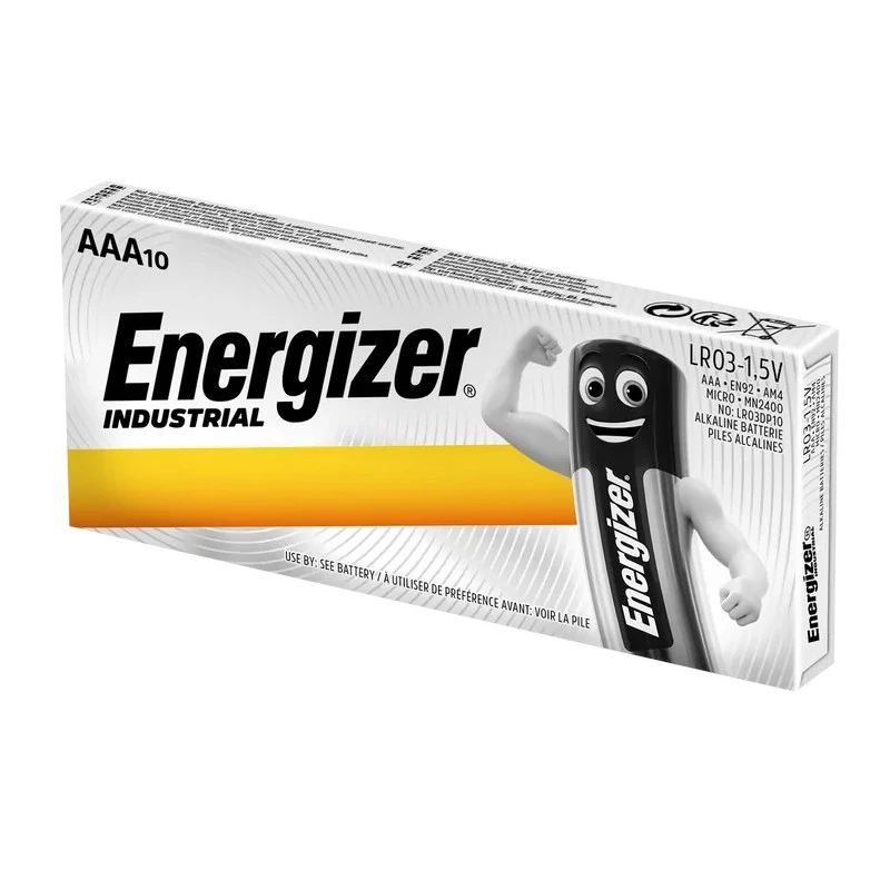 Energizer Industrial AA šarminės baterijos – 6 pakuotės po 10 vnt. + 6 pakuotės dovanų