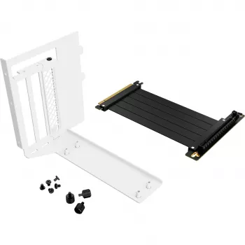 Vertikalaus GPU montavimo rinkinys Sharkoon Rebel C — metalinis, baltas, PCIe 4.0 kabelis 0,15 m