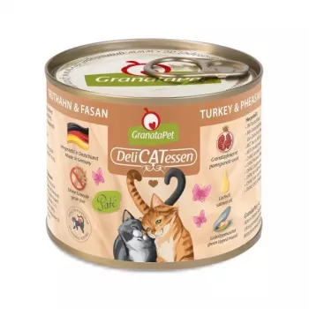 Šlapias kačių ėdalas Fox4Pets GRANATAPET DeliCATessen Kalakutiena ir fazanas, 200 g, pilnavertis ėdalas, 80 % drėgmės