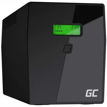 Nepertraukiamo maitinimo šaltinis Green Cell UPS09 — Line-Interactive 3 kVA / 1400 W, 230 V, LCD, Bokštas, 5x F tipo lizdai