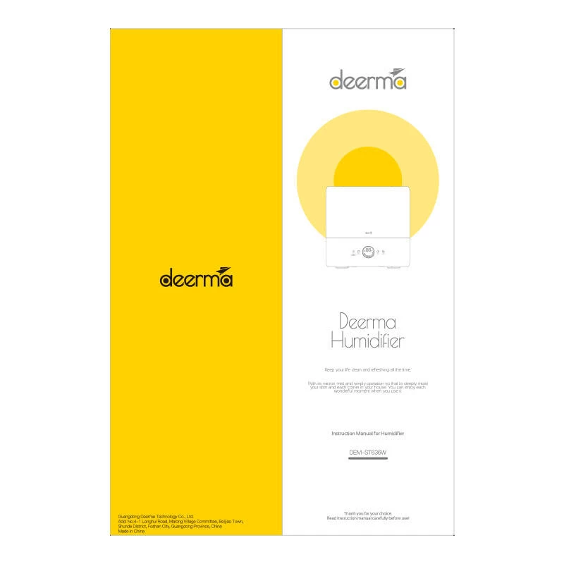 Oro drėkintuvas Deerma ST636W, 4,5 L bakas, 28 W, aukso/baltos spalvos, 277×156×270 mm
