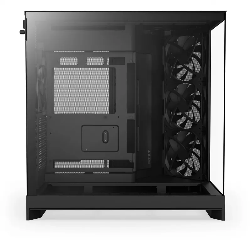 NZXT H9 Air Flow (2025) Didelis dviejų kamerų vidutinio bokšto korpusas - Juodas