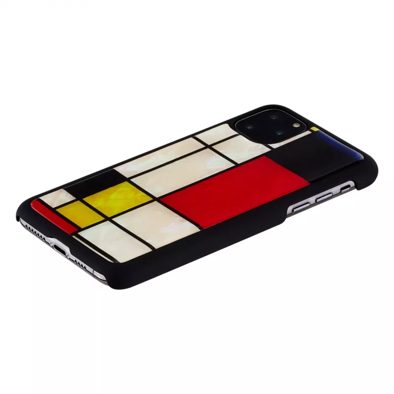 Mobiliojo telefono dėklas iKins, skirtas iPhone 11 Pro Max — Mondrian juodas apsauginis dėklas