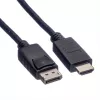 ROLINE vaizdo / garso kabelis DisplayPort – HDMI, 32 AWG, 3 m, ekranuotas, juodas (11.04.5782)