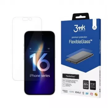3MK Hybrid glass FlexibleGlass iPhone 16 apsauginis stiklas