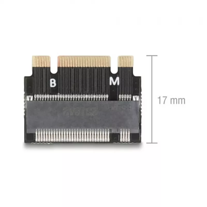 DeLOCK 64342 Vidinė M.2 adapterio plokštė, M.2 vyriškas, juoda