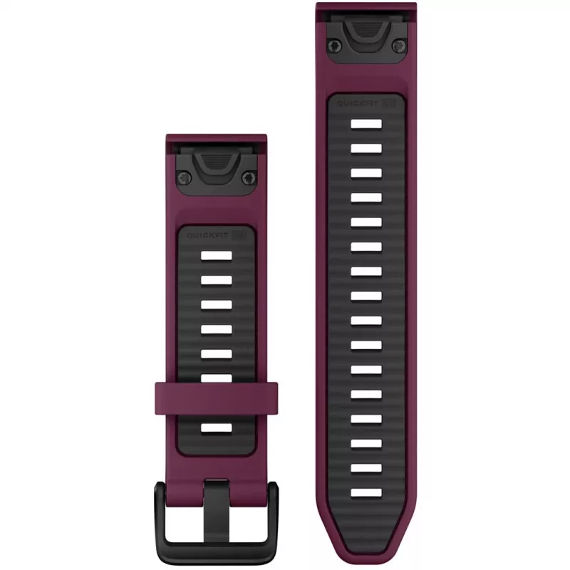 Silicininis laikrodžio dirželis GARMIN Quickfit 010-13391-04, 20 mm, Graphite/Red