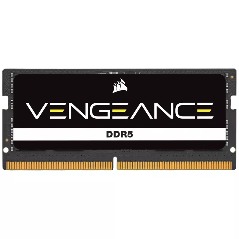 Corsair Vengeance CMSX64GX5M2A4800C40 SO-DIMM 64 GB DDR5-4800 (2x 32 GB) dviejų modulių rinkinys, juoda spalva