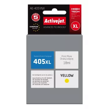 Activejet AE-405YNX rašalas (Epson 405XL C13T05H44010 pakaitalas; Supreme; 18 ml; geltonas)