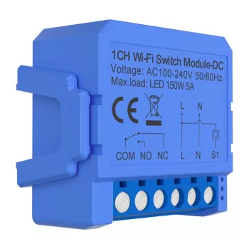 WiFi jungiklis Avatto WSM16-DC32V-1 1 kanalo sausas kontaktas nuolatinės srovės iki 32V