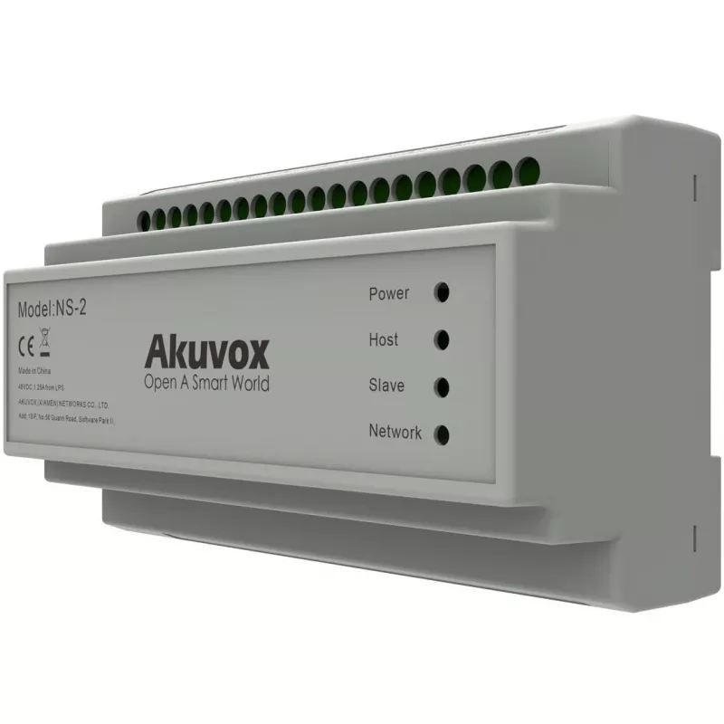Akuvox NS-2 tinklo jungiklis Fast Ethernet (10/100) DIN bėgelis pilkas
