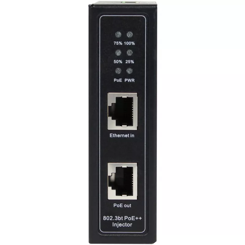 ALLNET ALL-PI2014-I-BT90 90W pramoninis gigabitinis PoE įpurškiklis, DIN metalinis korpusas