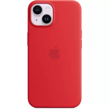 Apple iPhone 14 Silikoninis dėklas su MagSafe, (PRODUCT)RED