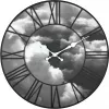 NeXtime klok 3037 Clouds, Ø39 cm, sieninis laikrodis, juodas