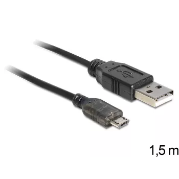 USB laidas DeLOCK USB 2.0-A – USB micro-B 1,5 m