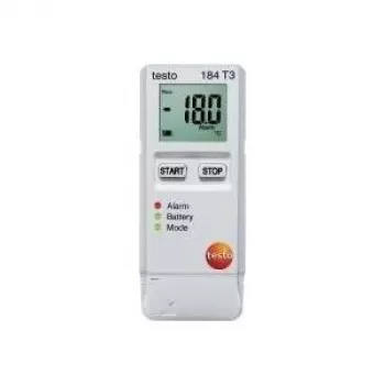 TESTO 184 T3 temperatūros duomenų registratorius, 40000 išmatuotų verčių, -35 ... +70 °C, 0,1 °C (0572 1843)