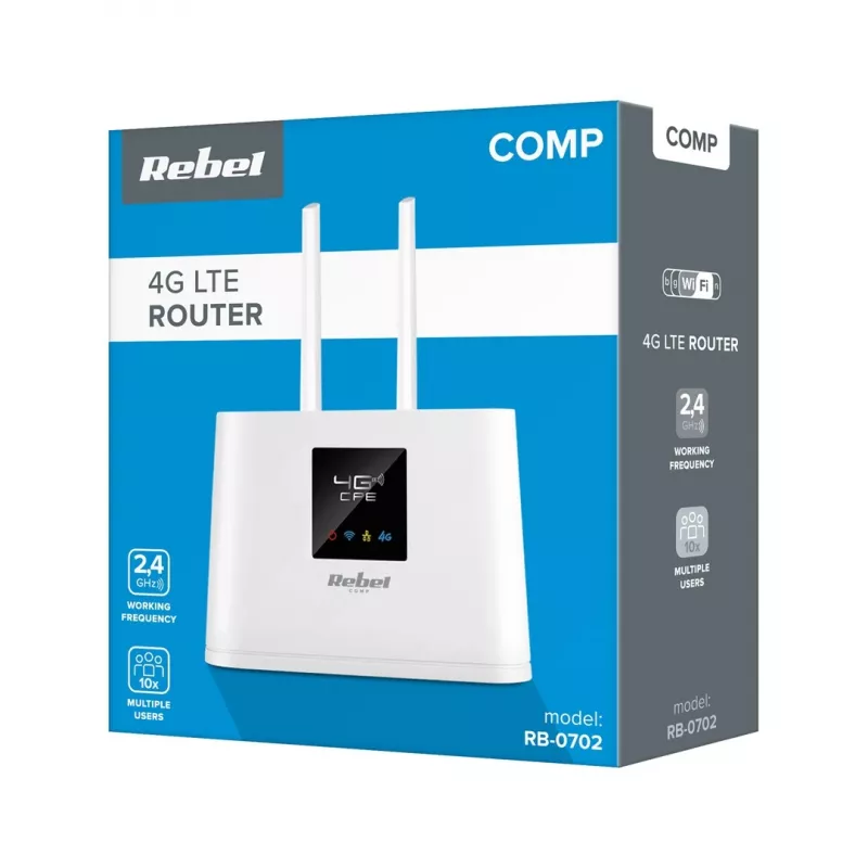 Rebel Comp RB-0702 4G LTE maršrutizatorius – mobilusis maršrutizatorius su SIM kortele