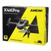 Dronas Amewi X4KPro, 4 rotoriai, 3840 x 2160 pikselių, 1500 mAh, pilka