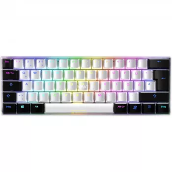 SKILLER SGK50 S4 žaidimų klaviatūra balta/juoda, PT išdėstymas, Kailh Red jungikliai