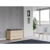 Uždaras batų spintelė Top e Shop OPAL SZAFKA SONOMA ąžuolas, 850×450 mm, medžio drožlių plokštė, 16 mm rėmas