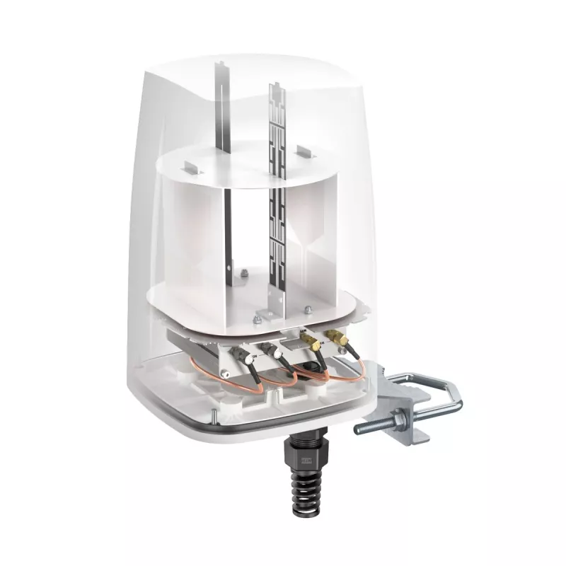 Kryptinė tinklo antena QuWireless QuSpot A360S — PoE/LAN, 6 dBi, 0.694–2.7 GHz, vertikali poliarizacija