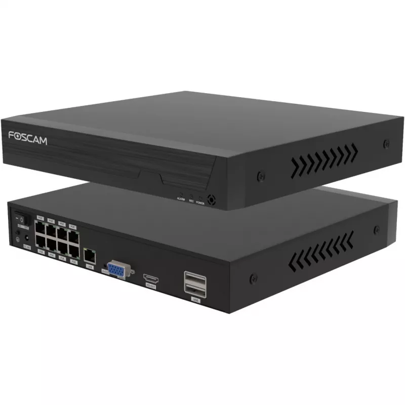 Apsaugos kamerų rinkinys Foscam FN9108E-B4-2T – 4 kameros su įrašytuvu, juodos spalvos