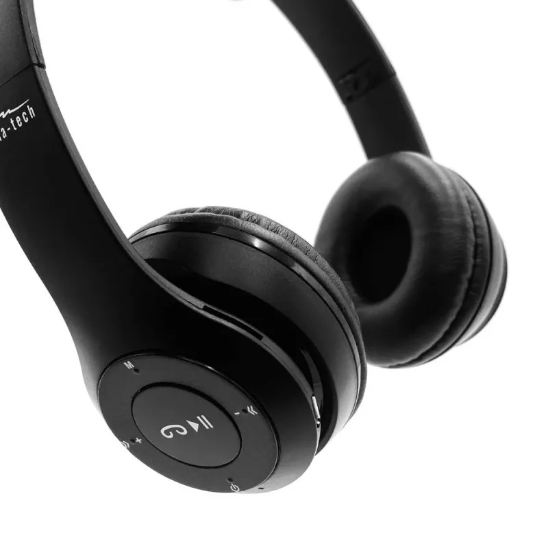 MEDIA-TECH EPSILION BT MT3591 Belaidės ausinės Bluetooth 4.2 Mikrofonas Radijas FM Juodos