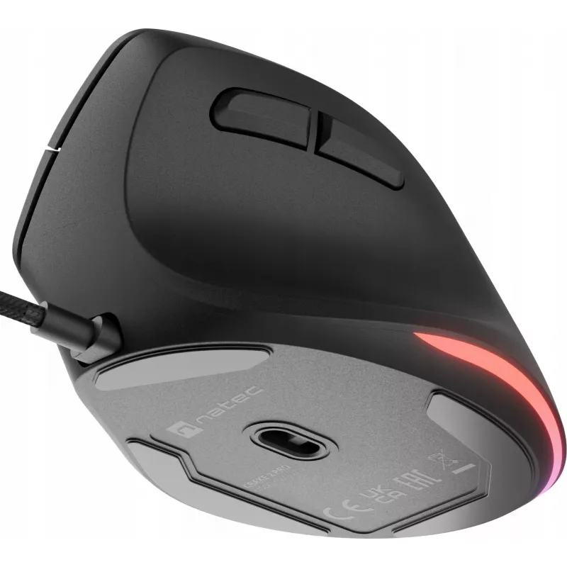 NATEC Crake 2 Pro pelė, dešinei rankai, USB-A, optinė, 12800 DPI