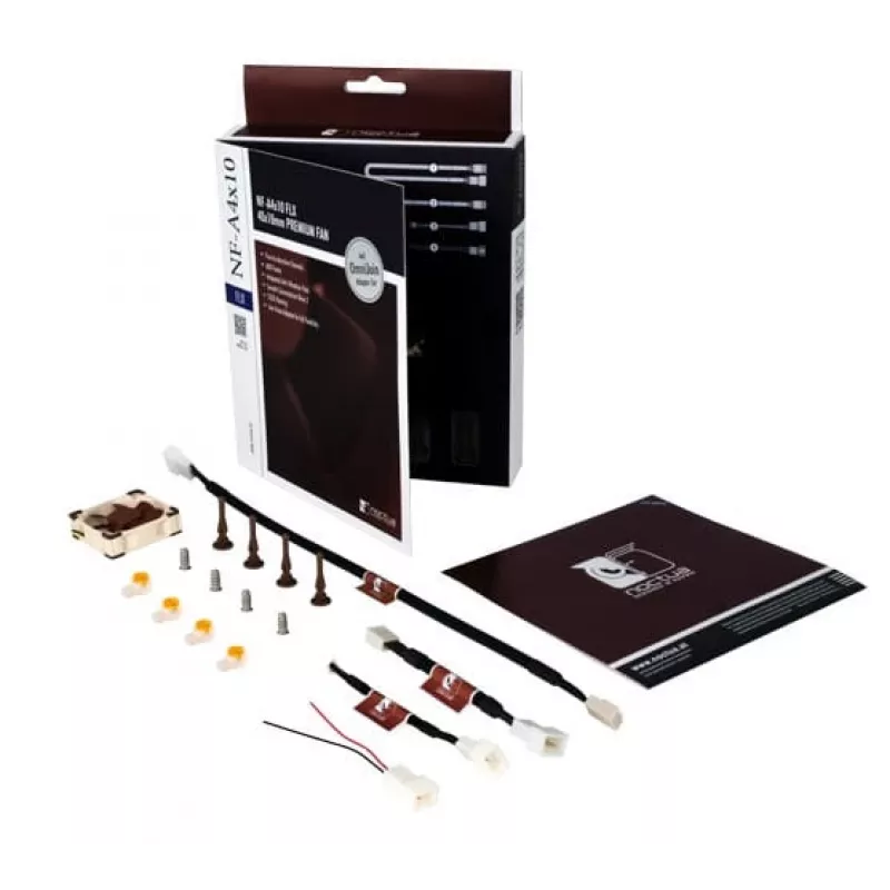 Noctua ventiliatorius NF-A4x10 5V — 40×40×10 mm, 3 kontaktų, 4500 RPM, 8,2 m³/h, 5 V