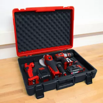 E-Box M55/40 įrankių dėžė Raudona/Juoda