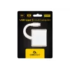 USB grafikos adapteris GEMBIRD A-CM-HDMIF-02-SV, HDMI išvestis, iki 3840×2160, sidabrinis, 58.5×51×11.6 mm