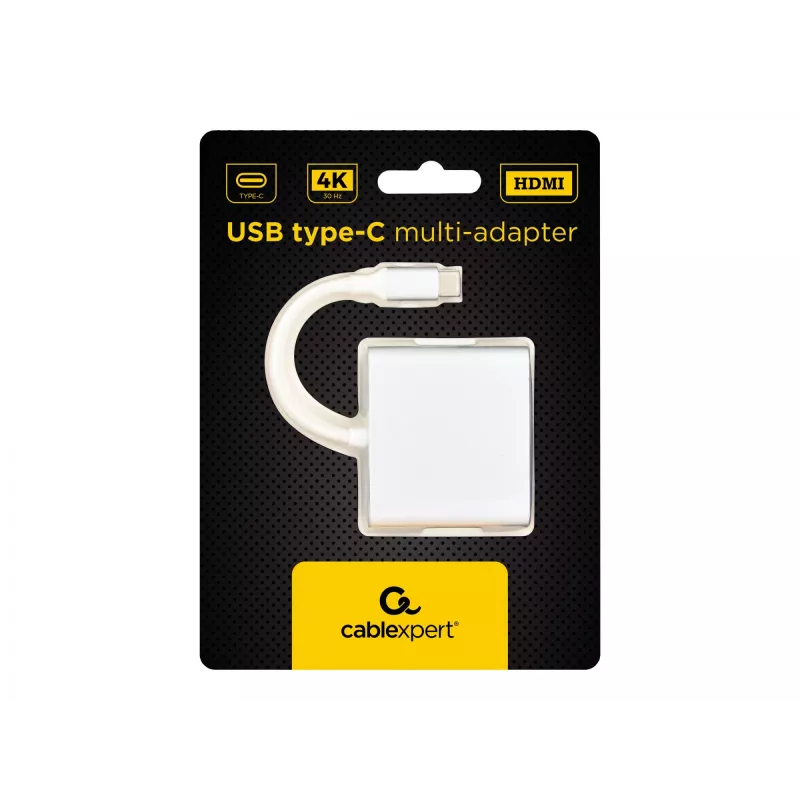 USB grafikos adapteris GEMBIRD A-CM-HDMIF-02-SV, HDMI išvestis, iki 3840×2160, sidabrinis, 58.5×51×11.6 mm