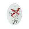 NeXtime klok 8807 Windmil, Ø30 cm, sieninis, balta/juoda/raudona
