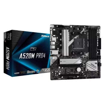 Motininė plokštė ASRock A520M PRO4 Socket AM4 micro ATX