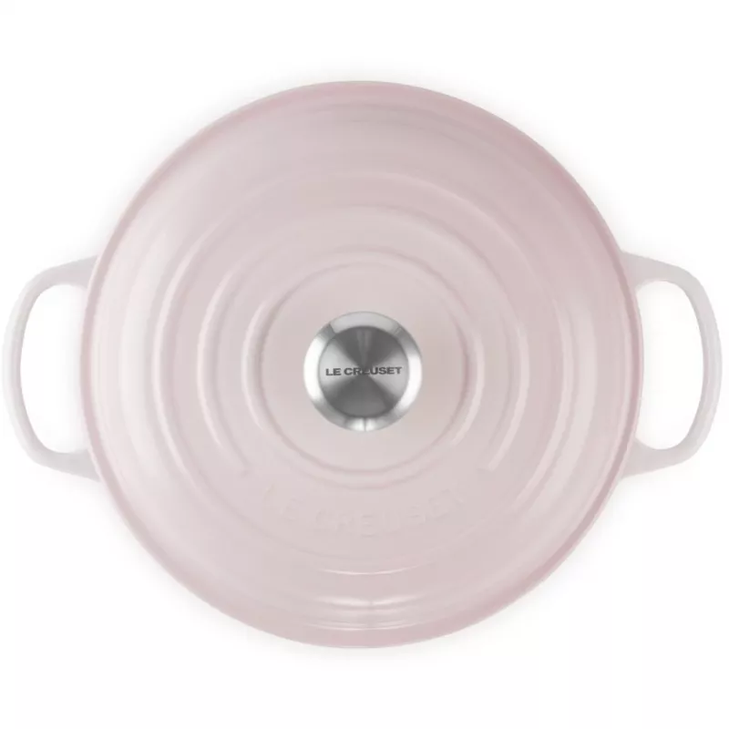 Le Creuset Signature 26 cm Gourmet Profesionalus Puodas Rožinis