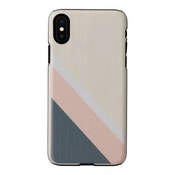 Apsauginis dėklas iš medžio ir polikarbonato iPhone X/XS – Pink Suit Black