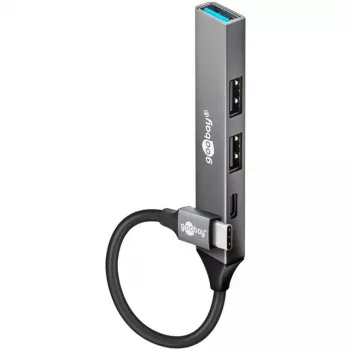 Goobay Slim 4-Port USB-Hub, USB-C™ į USB-C™/USB-A, USB 3.2 (74459)