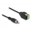DeLOCK RCA kištukinis laidas į gnybtų bloką su mygtuku 15 cm