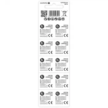 Šarminė baterija AG13 (LR44) everActive – 10 vnt. pakuotė